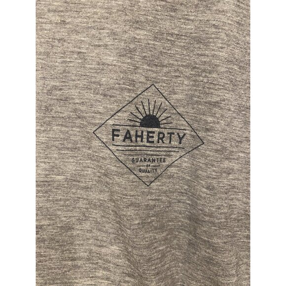 Faherty Shirt Mens Large Gray All Day Long Sleeve Recycled Performance Soft Tee - Picture 2 of 6